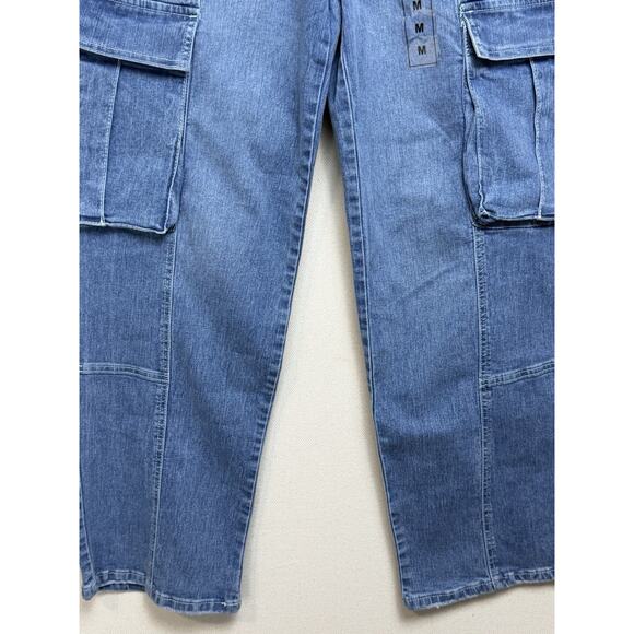 NWT Madden Girl Skater Jeans Sz M Baggy Elastic Drawstring Waist Streetwear - Picture 3 of 13